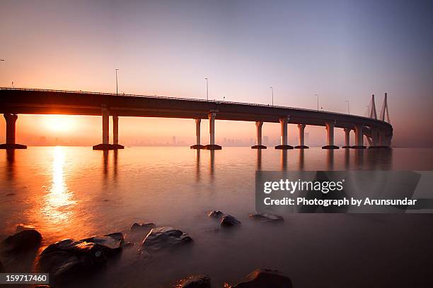 sea link - mumbai bridge stock pictures, royalty-free photos & images