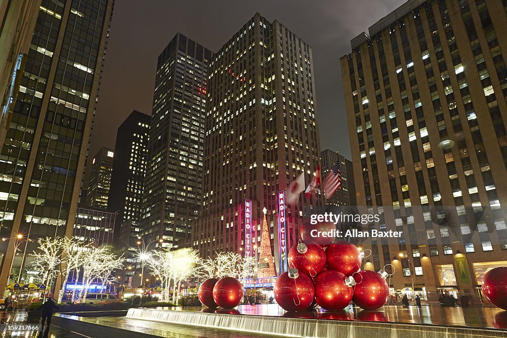 Rockefeller centre with Christmas decorations