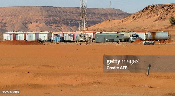 Picture shows an accommodation compound belonging to Algeria's Sonatrach oil company in Tiguentourine near In Amenas in the desert in Algeria's deep...