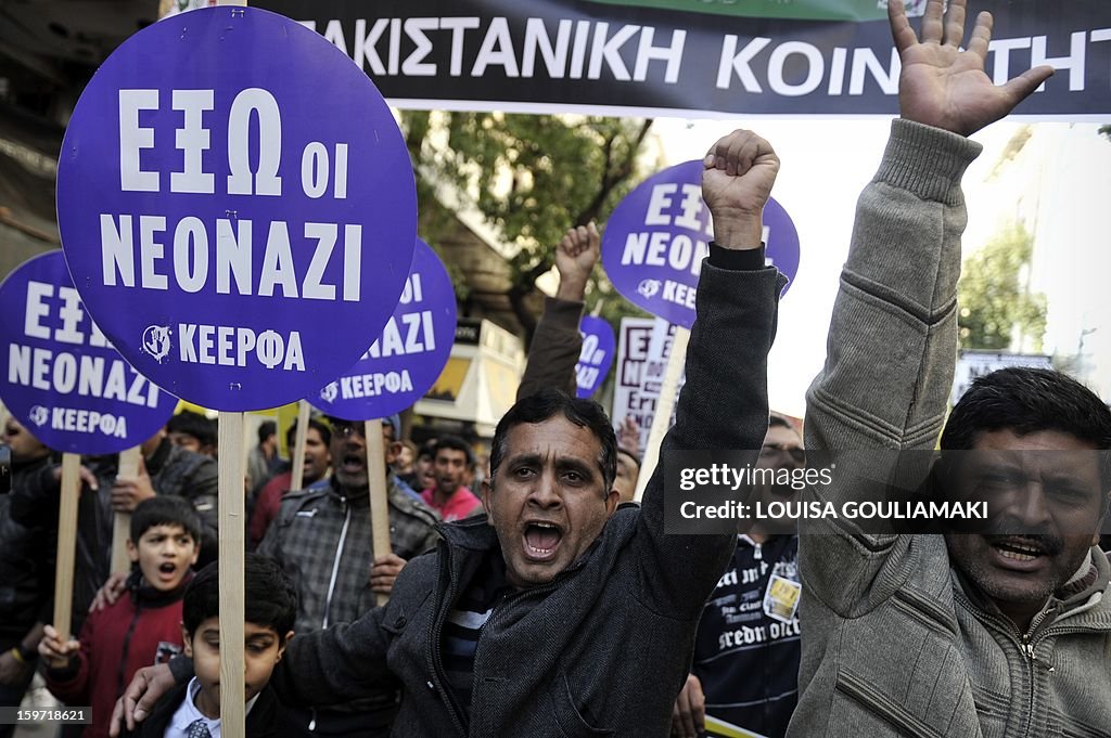 GREECE-RACISM-PROTEST