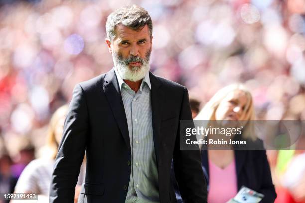Roy Keane during The FA Community Shield match between Manchester City against Arsenal at Wembley Stadium on August 06, 2023 in London, England.