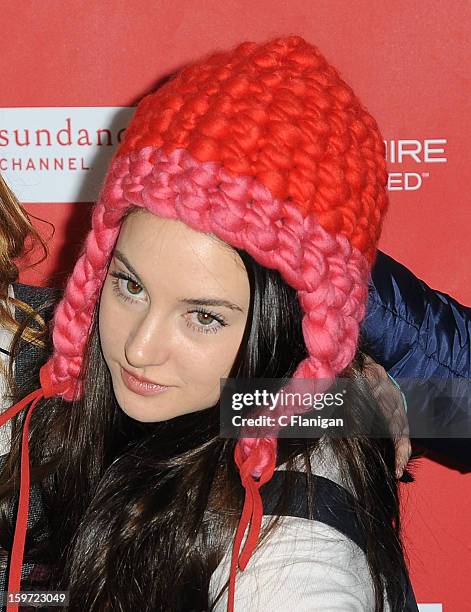 Shailene Woodley attends 'The Spectacular Now' premiere at Library Center Theater during the 2013 Sundance Film Festival on January 18, 2013 in Park...