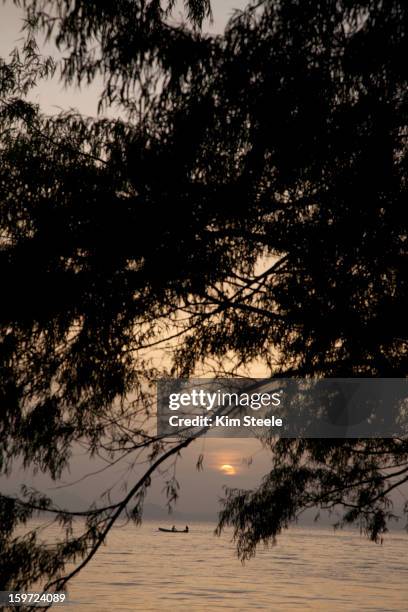 Fishing In Catemaco Lake Mexico High-Res Stock Photo