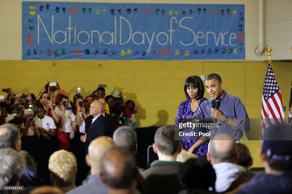 Obamas Participate In National Day Of Service