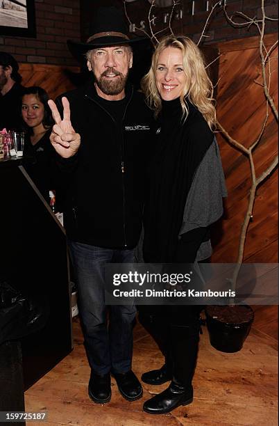 Paul Mitchell founder John Paul DeJoria and Eloise DeJoria attend Day 2 of Village At The Lift 2013 on January 19, 2013 in Park City, Utah.