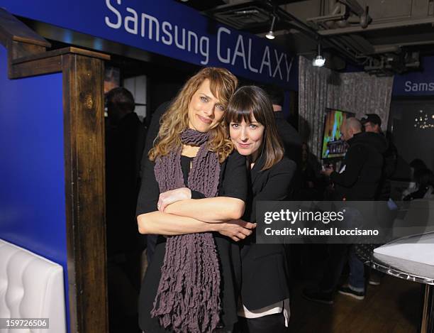 Director Lynn Shelton and Rosemarie DeWitt attend Day 2 of Samsung Galaxy Lounge at Village At The Lift 2013 on January 19, 2013 in Park City, Utah.