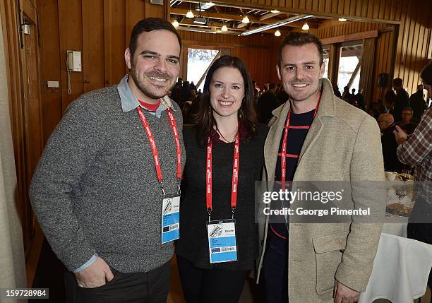 Directors Kyle Patrick Alvarez, Liz Garcia and Chris Nelson attend the Director's Brunch during the 2013 Sundance Film Festival at Sundance Resort on...