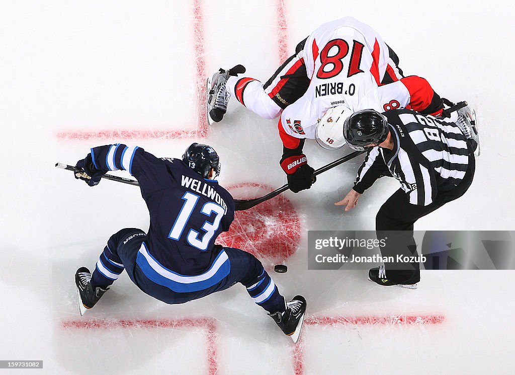 Ottawa Senators v Winnipeg Jets