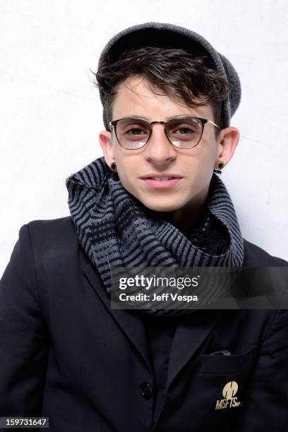 Actor Moises Arias poses for a portrait during the 2013 Sundance Film Festival at the WireImage Portrait Studio at Village At The Lift on January 19,...