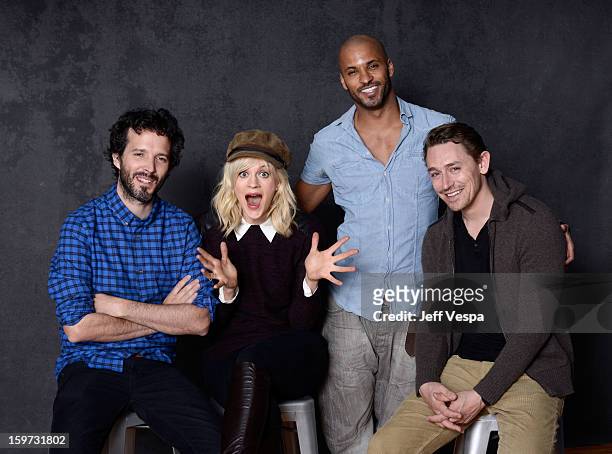 Actors Bret McKenzie, Georgia King, Ricky Whittle, and JJ Feild pose for a portrait during the 2013 Sundance Film Festival at the WireImage Portrait...