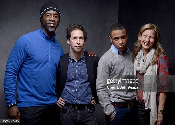 Actors Isaiah Washington, Tim Blake Nelson, Tequan Richmond, and Joey Lauren Adams pose for a portrait during the 2013 Sundance Film Festival at the...