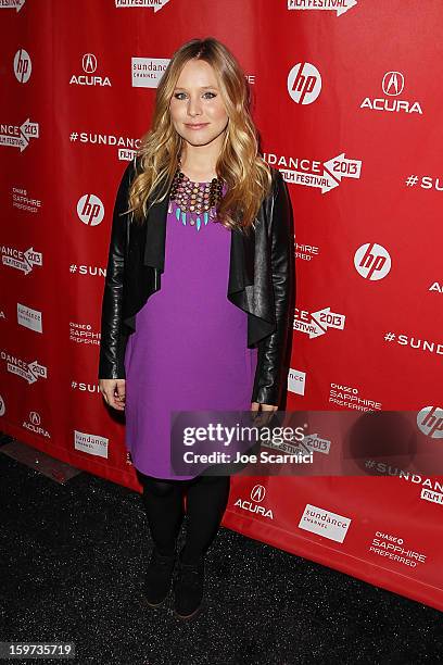 Kristen Bell arrives at "The Lifeguard" Premiere - 2013 Sundance Film Festival at Library Center Theater on January 19, 2013 in Park City, Utah.