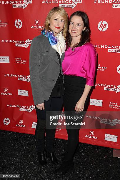 Mamie Gummer and Liz Garcia arrive at "The Lifeguard" Premiere - 2013 Sundance Film Festival at Library Center Theater on January 19, 2013 in Park...