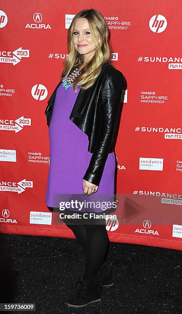 Actress Kristen Bell arrives for "The Lifeguard" Premiere at Library Center Theater on January 19, 2013 in Park City, Utah.