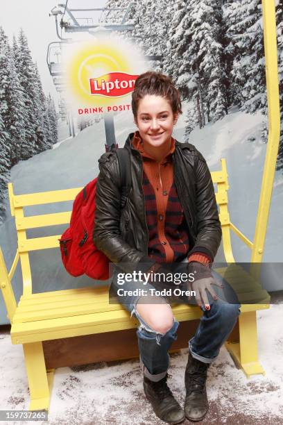 Actress Shailene Woodley attends Day 2 of Sears Shop Your Way Digital Recharge Lounge on January 19, 2013 in Park City, Utah.