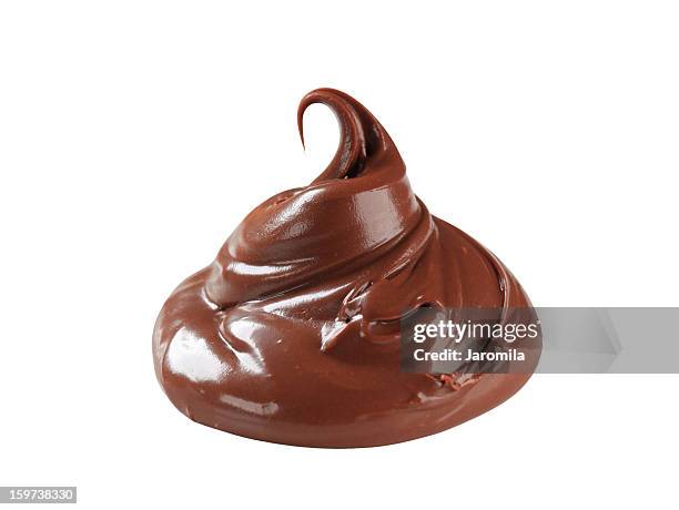 chocolate cream - chocolate swirl stock pictures, royalty-free photos & images