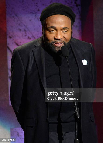 Andrae Crouch speaks the 28th Annual Stellar Awards Show at Grand Ole Opry House on January 19, 2013 in Nashville, Tennessee.