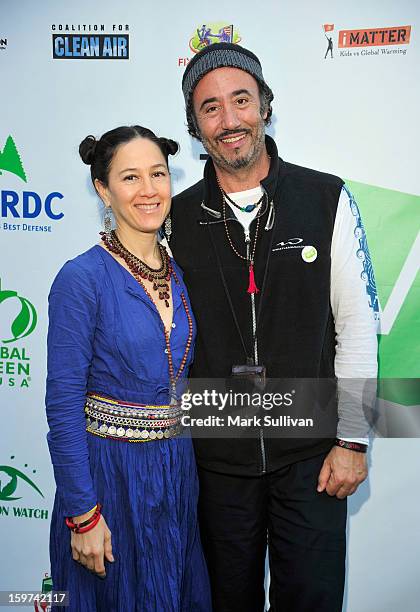 Singer Donna De Lory and Philippe Caland attend the A Green Term, Mr. President event on January 19, 2013 in Los Angeles, California.