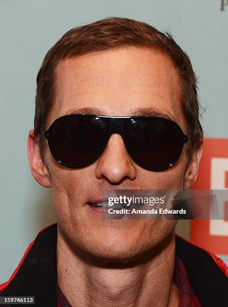 Actor Matthew McConaughey attends Day 2 of the Kari Feinstein Style Lounge on January 19, 2013 in Park City, Utah.