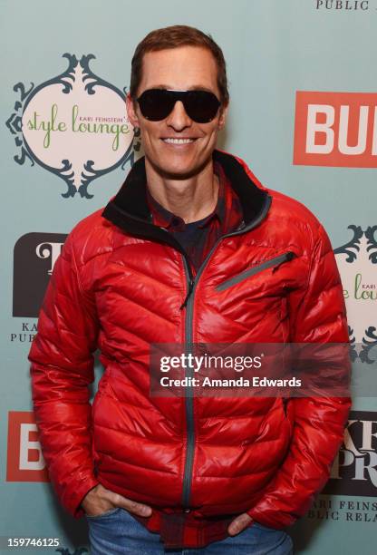 Actor Matthew McConaughey attends Day 2 of the Kari Feinstein Style Lounge on January 19, 2013 in Park City, Utah.