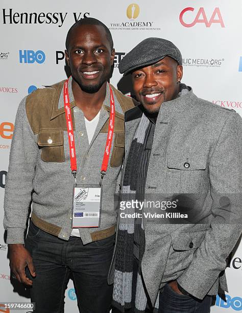 Actor Gbenga Akinnagbe and producer Will Packer attend the Academy Conversation With Will Packer At Sundance Film Festival - 2013 Park City on...
