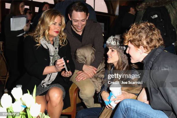 Actors Jennifer Coolidge, JJ Feild and Keri Russell and director Jerusha Hess attend Day 1 of the Variety Studio at 2013 Sundance Film Festival on...