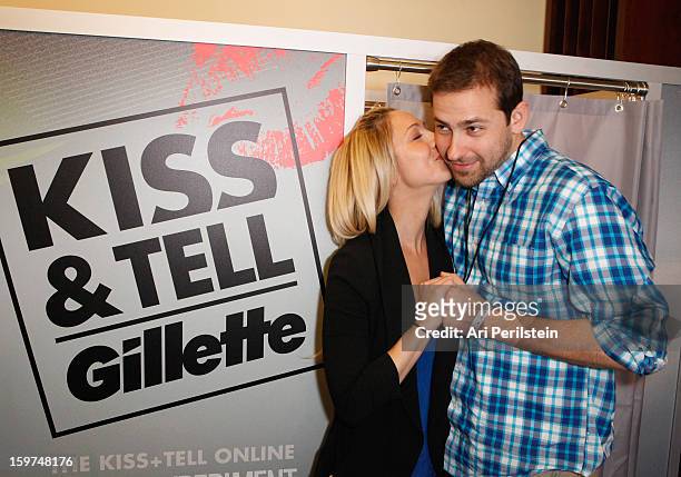 Guests attend Gillette Ask Couples at Sundance to "Kiss & Tell" if They Prefer Stubble or Smooth Shaven - Day 2 on January 19, 2013 in Park City,...