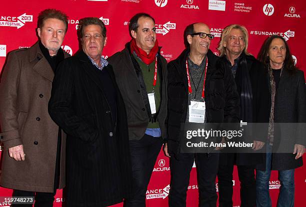 Musicians Don Henley, Glenn Frey, President of Entertainment of Showtime Networks David Nevins, Chairman and Chief Executive Officer of Showtime...