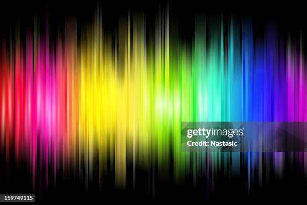 ilustraciones, imágenes clip art, dibujos animados e iconos de stock de rainbow de onda - ondas electromagneticas