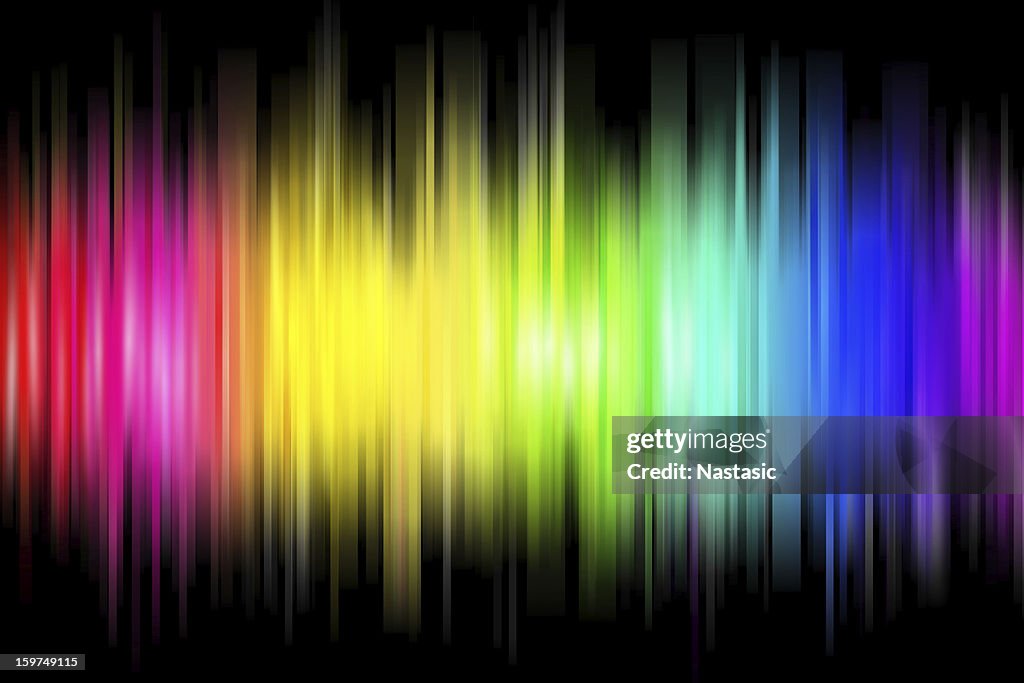 A sonic wave with rainbow colors