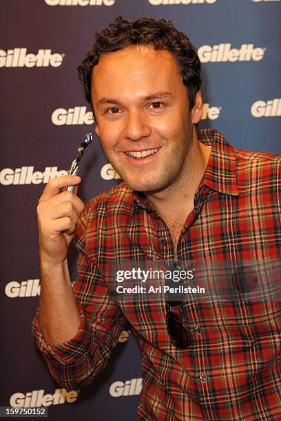 Edward Starr attends Gillette Ask Couples at Sundance to "Kiss & Tell" if They Prefer Stubble or Smooth Shaven - Day 2 on January 19, 2013 in Park...