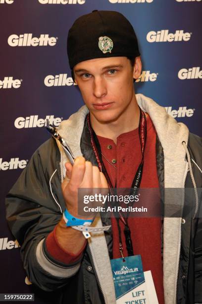 Grant Harvey attends Gillette Ask Couples at Sundance to "Kiss & Tell" if They Prefer Stubble or Smooth Shaven - Day 2 on January 19, 2013 in Park...