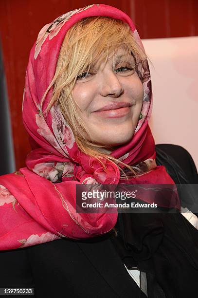 Singer Courtney Love attends Day 2 of the Kari Feinstein Style Lounge on January 19, 2013 in Park City, Utah.