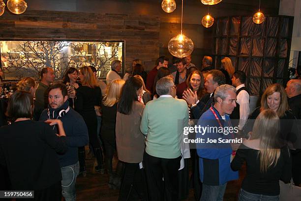 General view at the Facebook & Sundance Institute Dinner at Riverhorse Cafe during the 2013 Sundance Film Festival on January 19, 2013 in Park City,...