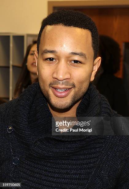 Singer John Legend attends "The House I Live In" Washington DC Screening And Performance By John Legend at Shiloh Baptist Church on January 19, 2013...