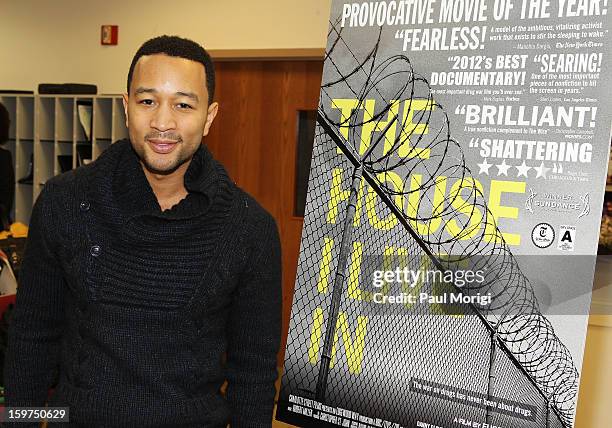 Singer John Legend attends "The House I Live In" Washington DC Screening And Performance By John Legend at Shiloh Baptist Church on January 19, 2013...