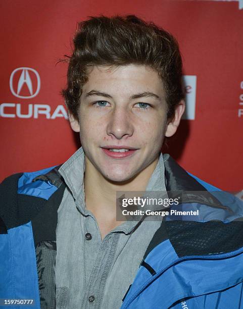 Actor Tye Sheridan arrives at the 2013 Sundance Film Festival Premiere of 'Mud' at The Marc Theatre on January 19, 2013 in Park City, Utah.