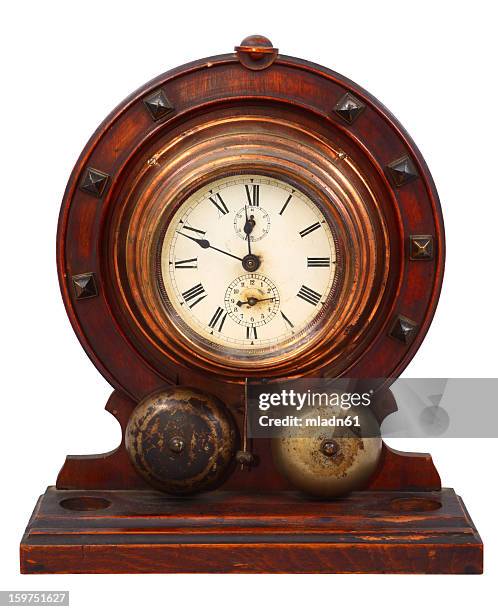 vintage clock - antique clock stock pictures, royalty-free photos & images