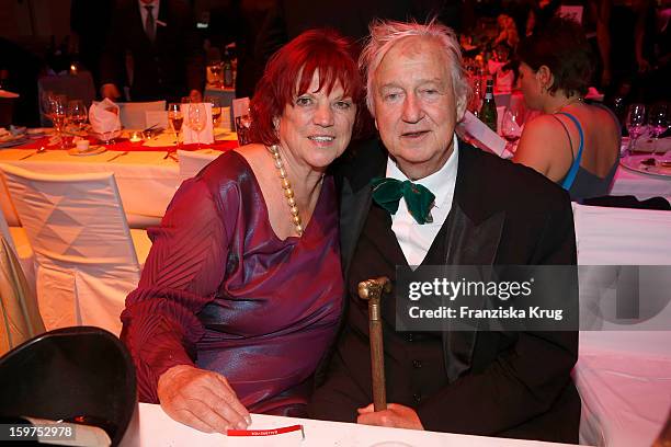 Regina Ziegler and her husband Wolf Gremm attend the Germany Filmball 2013 on January 19, 2013 in Munich, Germany.