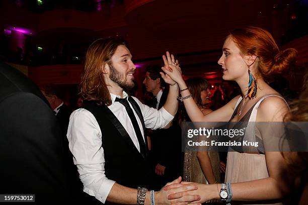 Gil Ofarim and Verena Brock attend the Germany Filmball 2013 on January 19, 2013 in Munich, Germany.