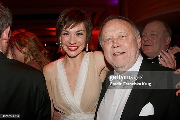 Christiane Paul and Josef Vilsmaier attend the Germany Filmball 2013 on January 19, 2013 in Munich, Germany.