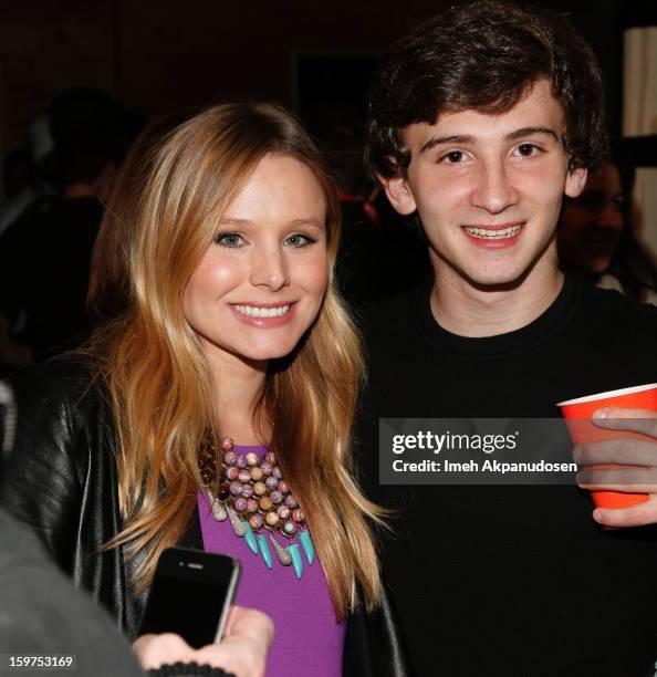 Actress Kristen Bell and actor Alex Shaffer attend 'The Lifeguard' after party on January 19, 2013 in Park City, Utah.