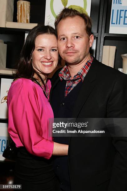 Director Liz W. Garcia and actor Joshua Harto attend 'The Lifeguard' after party on January 19, 2013 in Park City, Utah.