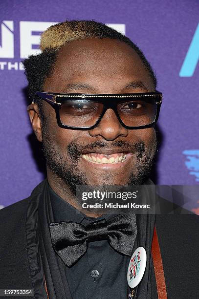 Musician will.i.am of the Black Eyed Peas attends the Inaugural Youth Ball hosted by OurTime.org at Donald W. Reynolds Center on January 19, 2013 in...