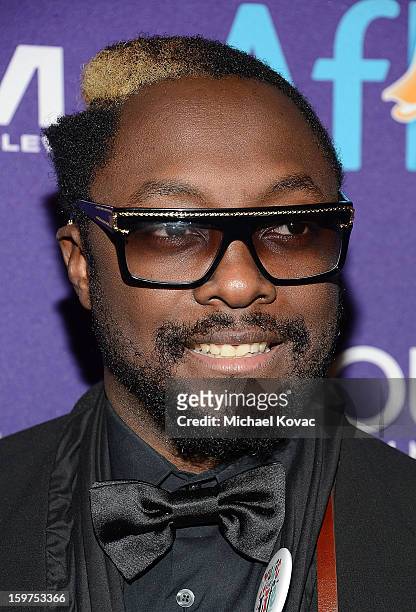 Musician will.i.am of the Black Eyed Peas attends the Inaugural Youth Ball hosted by OurTime.org at Donald W. Reynolds Center on January 19, 2013 in...