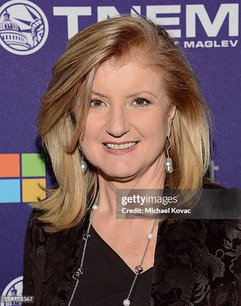 Arianna Huffington attends the Inaugural Youth Ball hosted by OurTime.org at Donald W. Reynolds Center on January 19, 2013 in Washington, United...