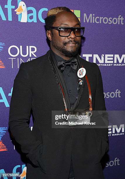 Musician will.i.am of the Black Eyed Peas attends the Inaugural Youth Ball hosted by OurTime.org at Donald W. Reynolds Center on January 19, 2013 in...