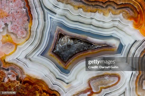 crazy-lace agate from mexico, close-up - agate stock pictures, royalty-free photos & images