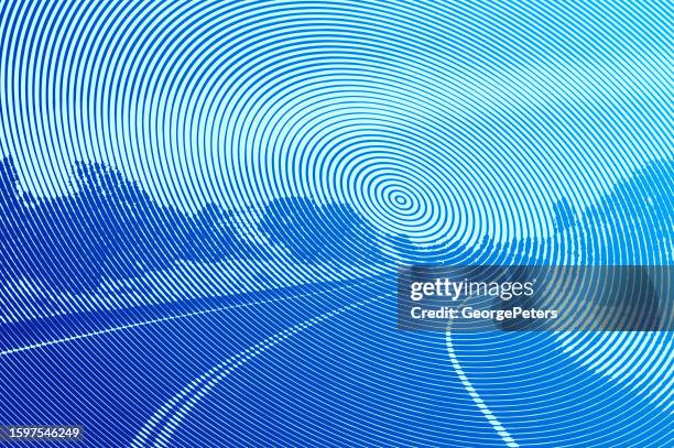 winding road background - empty road stock illustrations