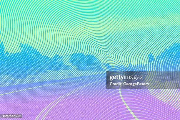 winding road background - empty road stock illustrations